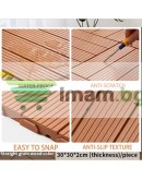 Декинг плочки светло кафяви WPC